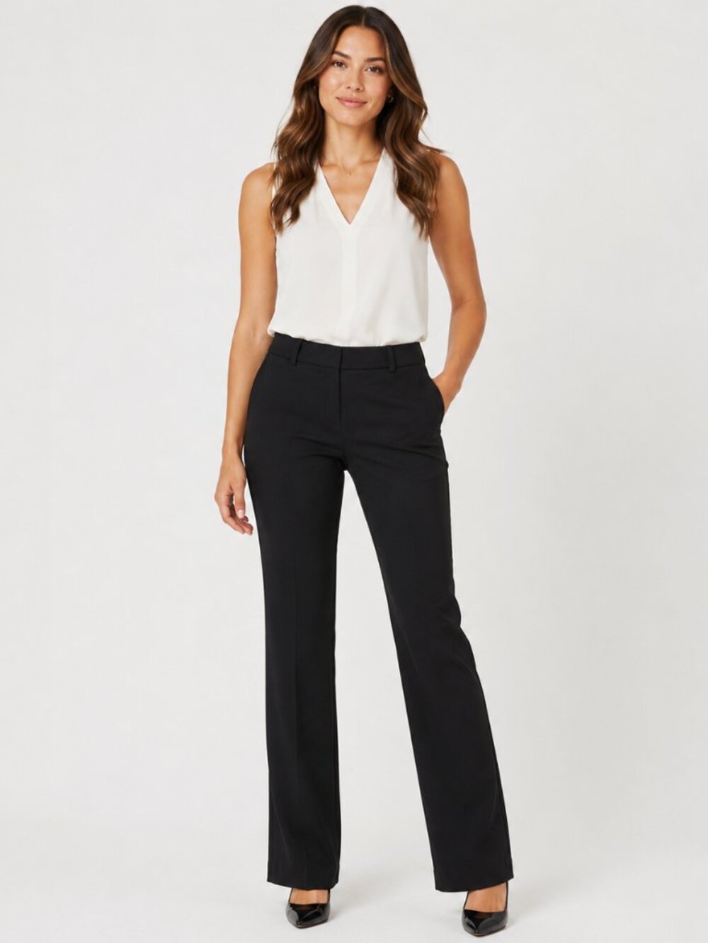 Express Columnist Black Dress Pants Size 4R Wide Leg Work Pants